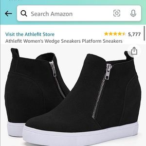 Wedge sneakers! Worn once, too big on me